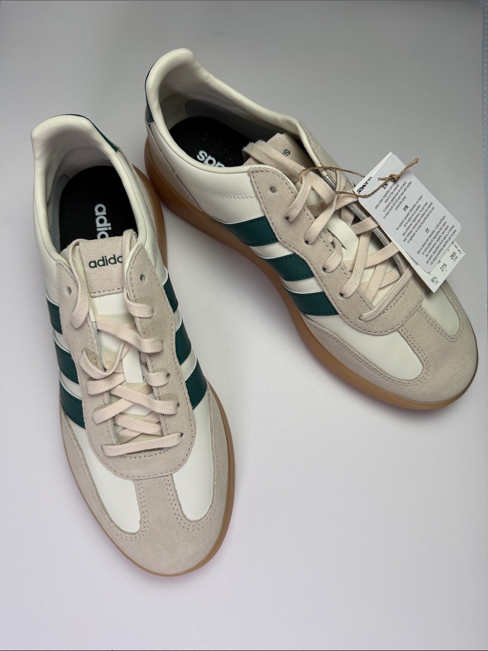 adidas BARREDA DECODE SHOES Off White / Collegiate Green 9.5
